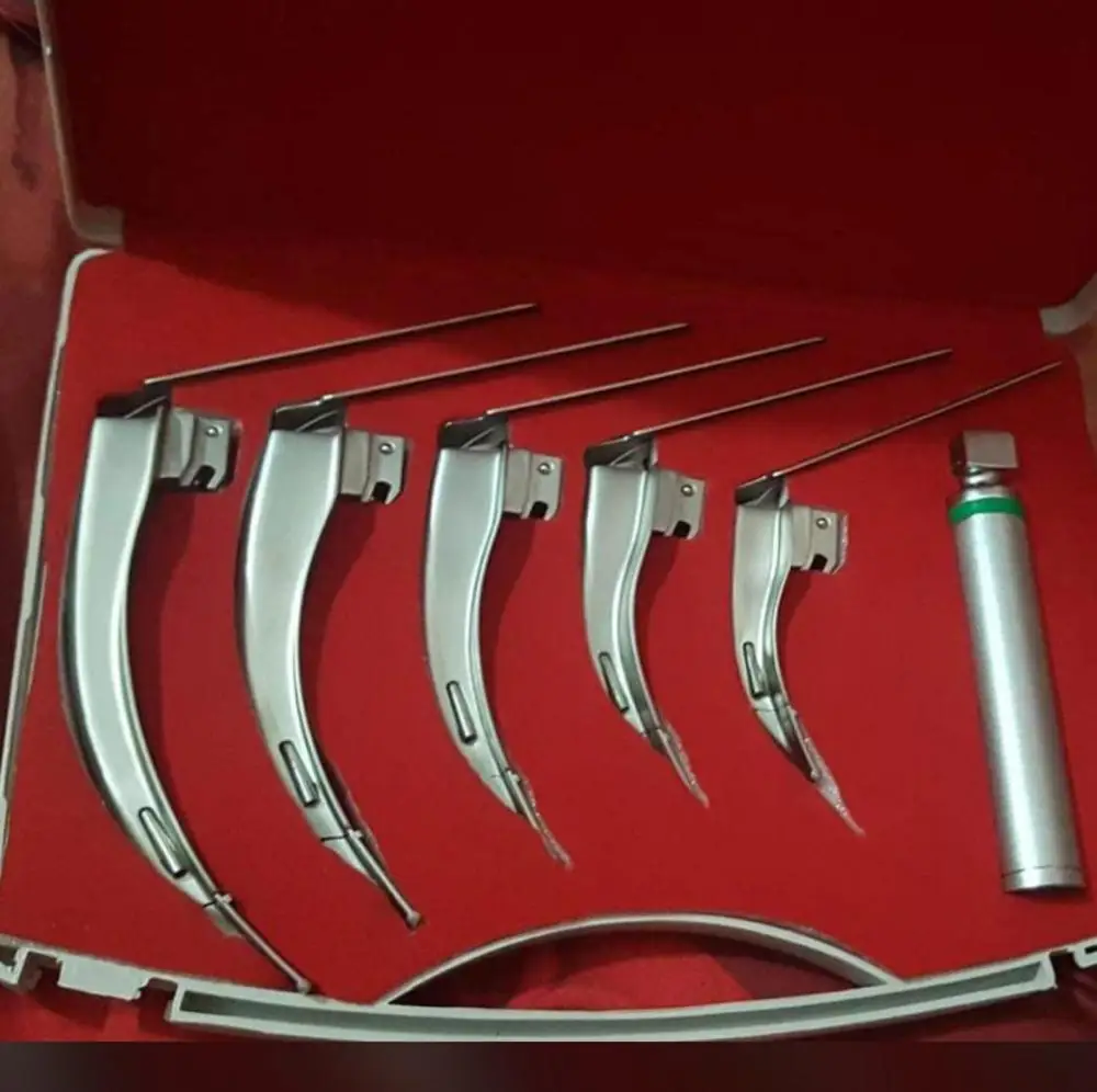 Mccoy Flexitip Fiber Optic LED Laryngoscopes Blade #1 to 5 Medium Handle / Mccoy Fiber Optic Laryngoscope With 5 Flexitip Blade