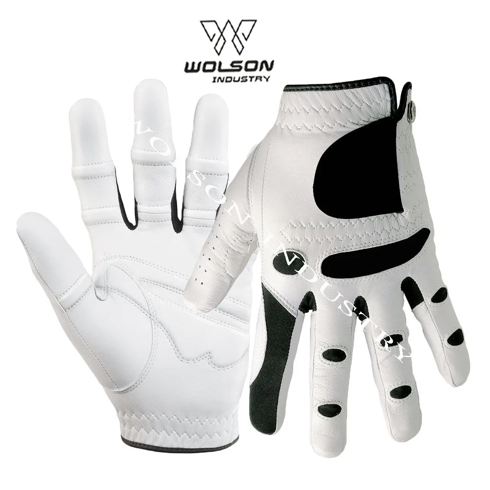 Wholesale non slip women golf gloves Custom Leather guantes de golf New Design Sheepskin Custom Cabretta Leather Golf Gloves
