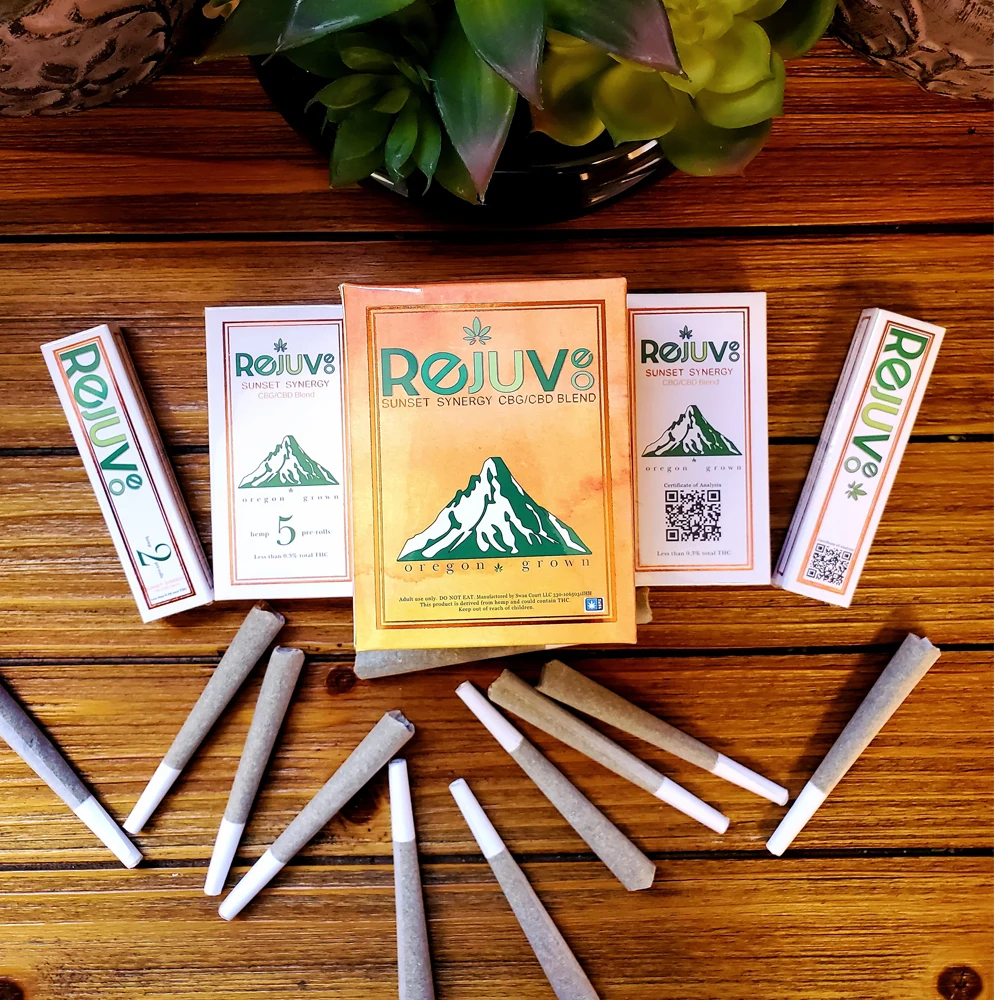 
Rejuveo Certified Pre Rolls Smokable in Master Carton for Retail Stores 35 Pre Rolls Made With A CBD And CBG Hemp Flower Blend 