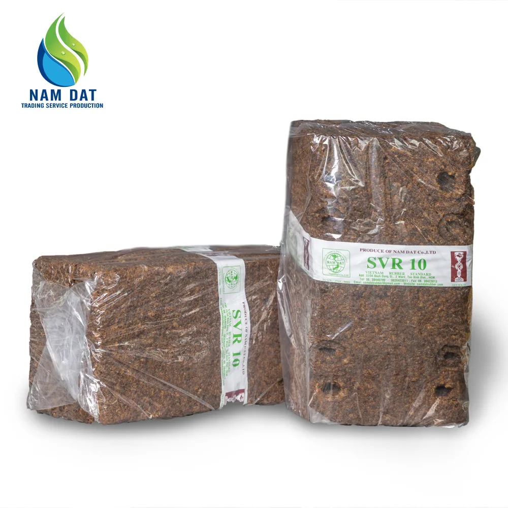 Vietnam Producer Nam Dat Brand New Condition Brown Color Natural Rubber Raw Flexible Material SVR 10 (TSR 10) With Multi Usage