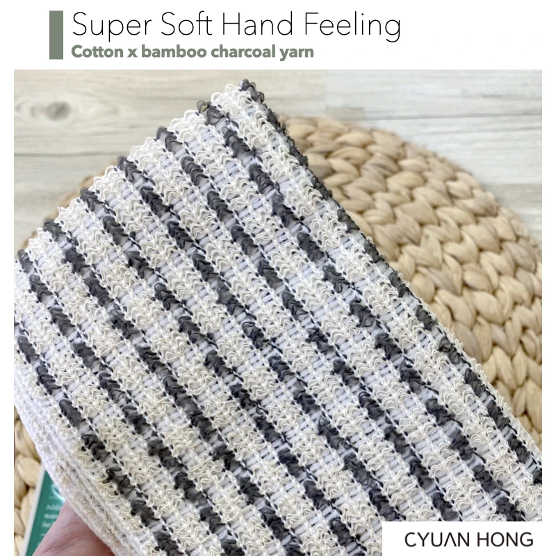 Bath Massage / Amazon Hot Sale Cotton Bamboo Charcoal Exfoliating Bath Towel for Wash Body