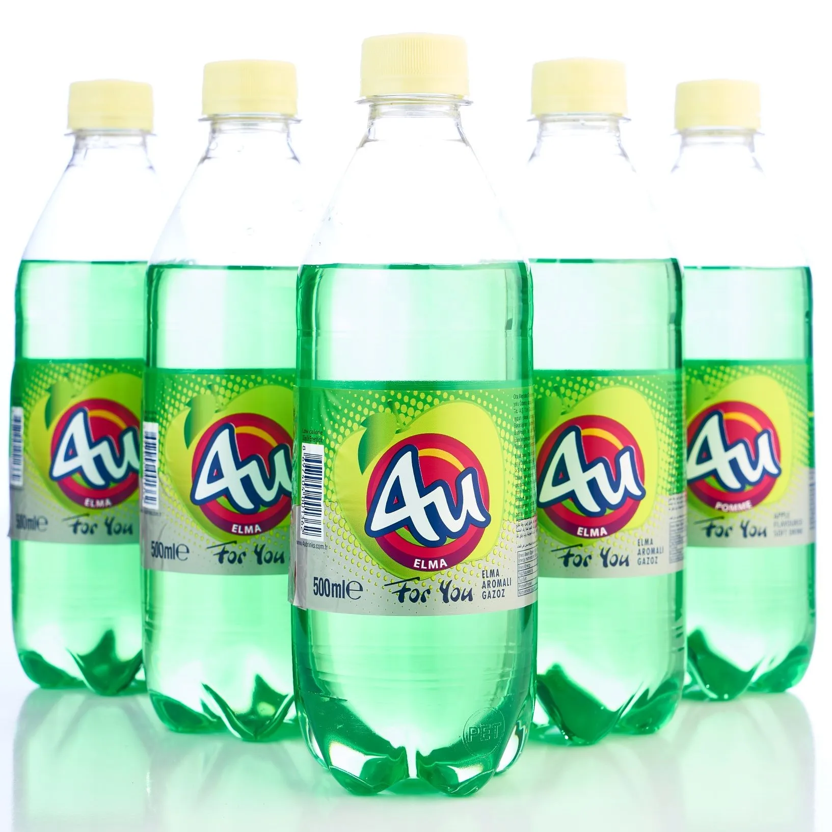 4U зеленый яблочный 500 мл ароматизированный газированный безалкогольный напиток холодный без спирта халяльный сверкающий напиток