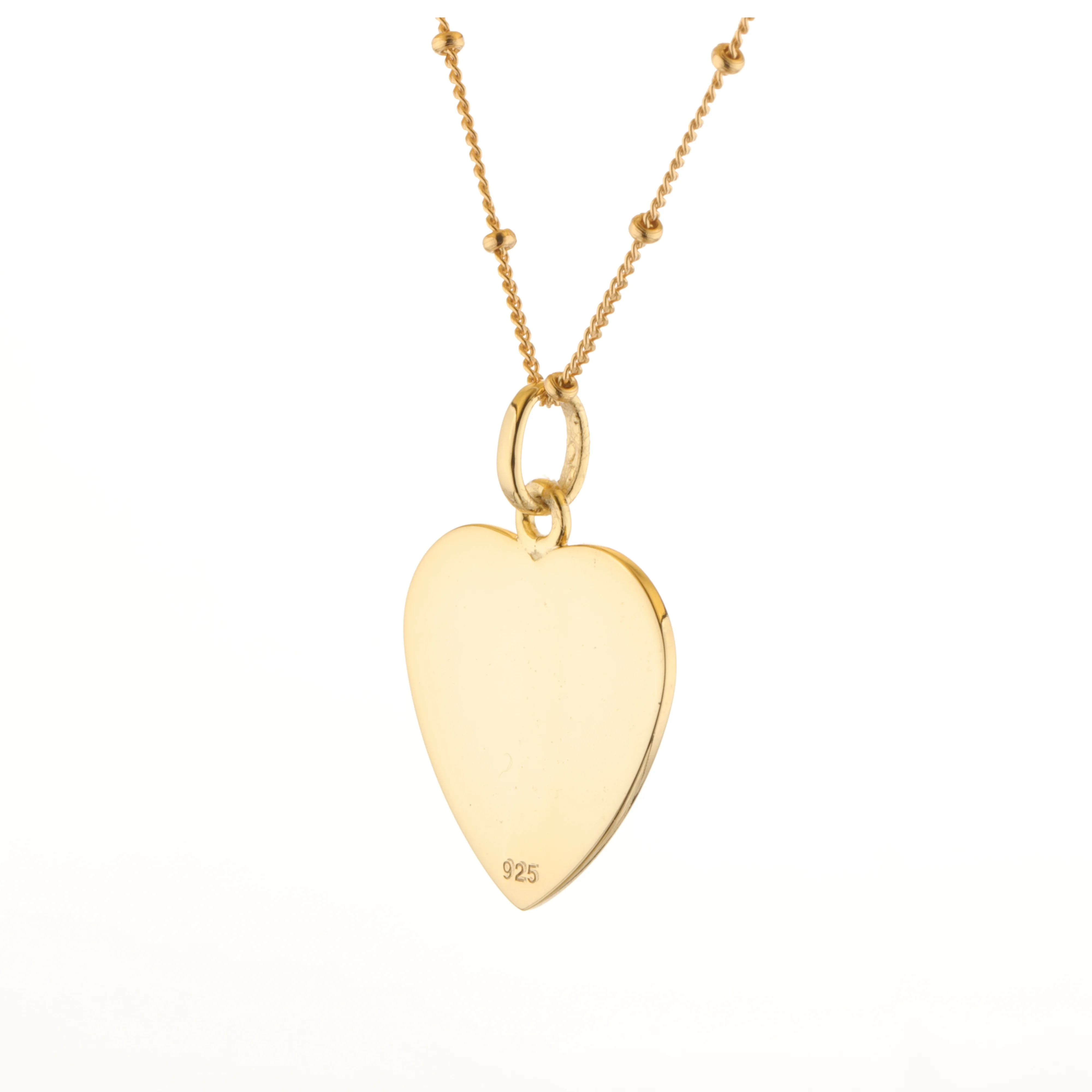 Silver jewelry pendant charm gold plated jewelry Plain Love Heart Disc pendant necklace Engraving silver heart pendants women