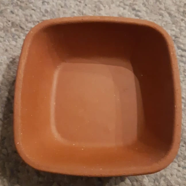 100% Натуральная глина Терракотовая горшок с изогнутыми краями Органическая