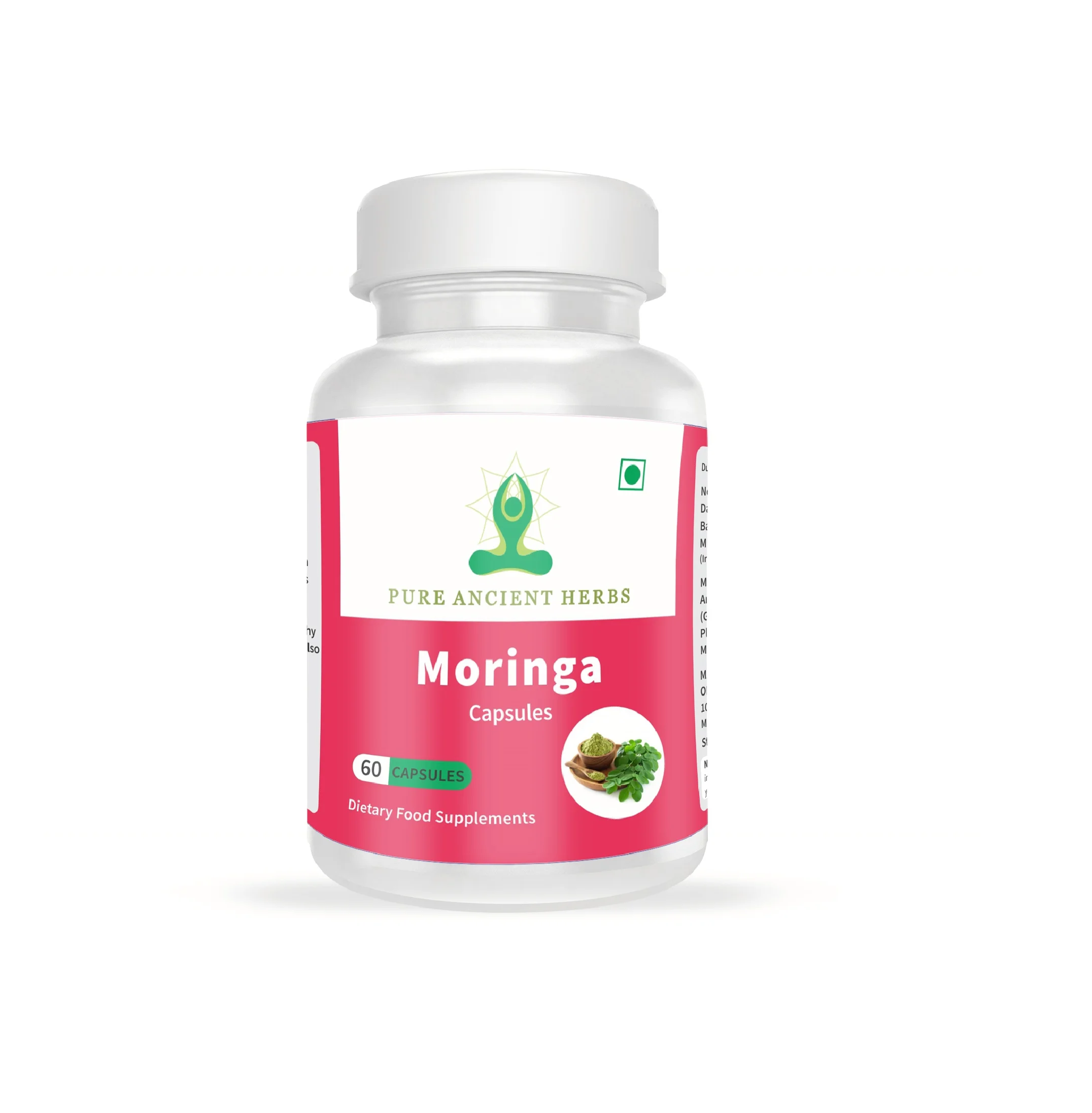 health supplement Moringa capsules made with high quality of moringa extract.