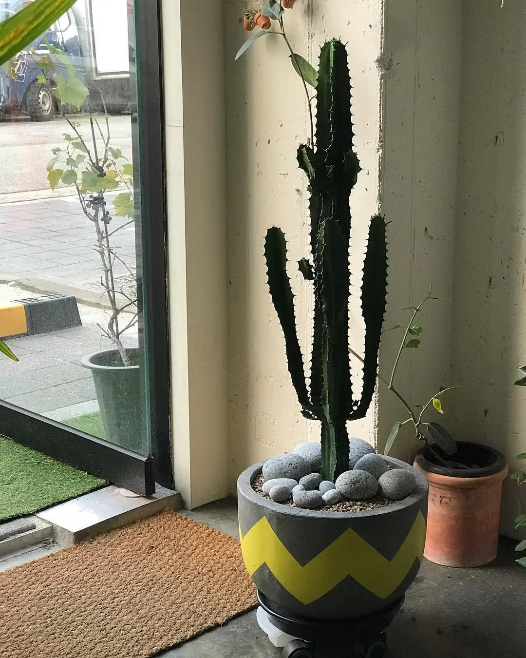 High Quality Small Indoor Ceramic Planter Pot Smooth Finished with LED Lamp New Top Garden Supplies Small Decorative Space