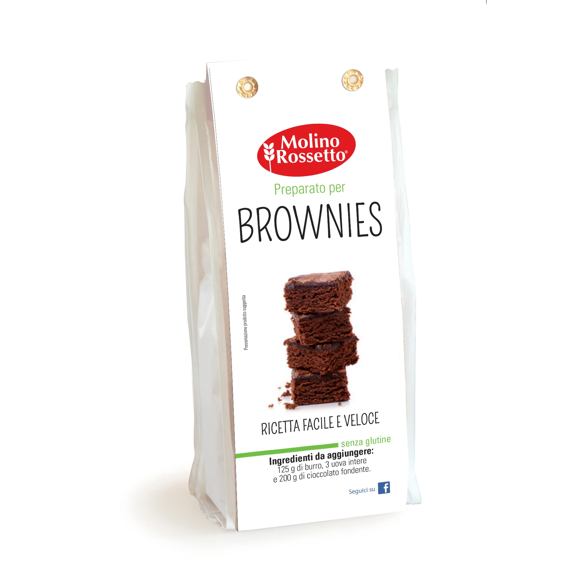 
Mix for brownies - gluten free and organic - made in Italy 