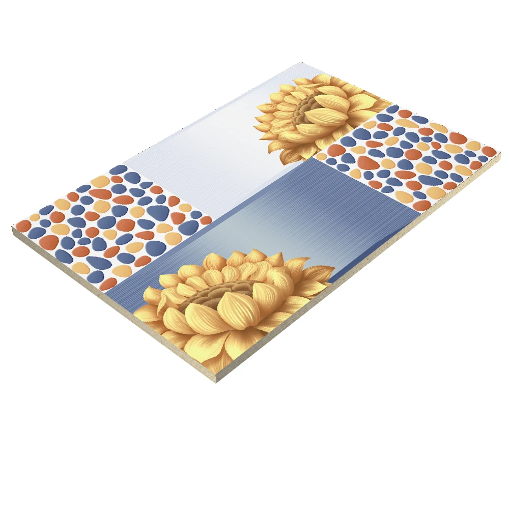 A beautiful apartment wall tiles flower design japan style 300x450 mm ceramic glazed wall tiles