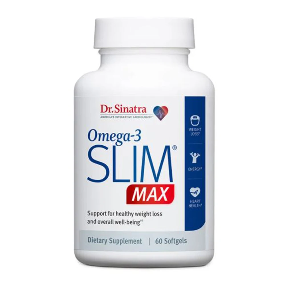 Dr Sinatras Omega 3 Slim MAX--Heart Healthy Weight Loss, Helps Shed Pounds,  Reduce Stress-Induced Cravings 30-Day Supply
