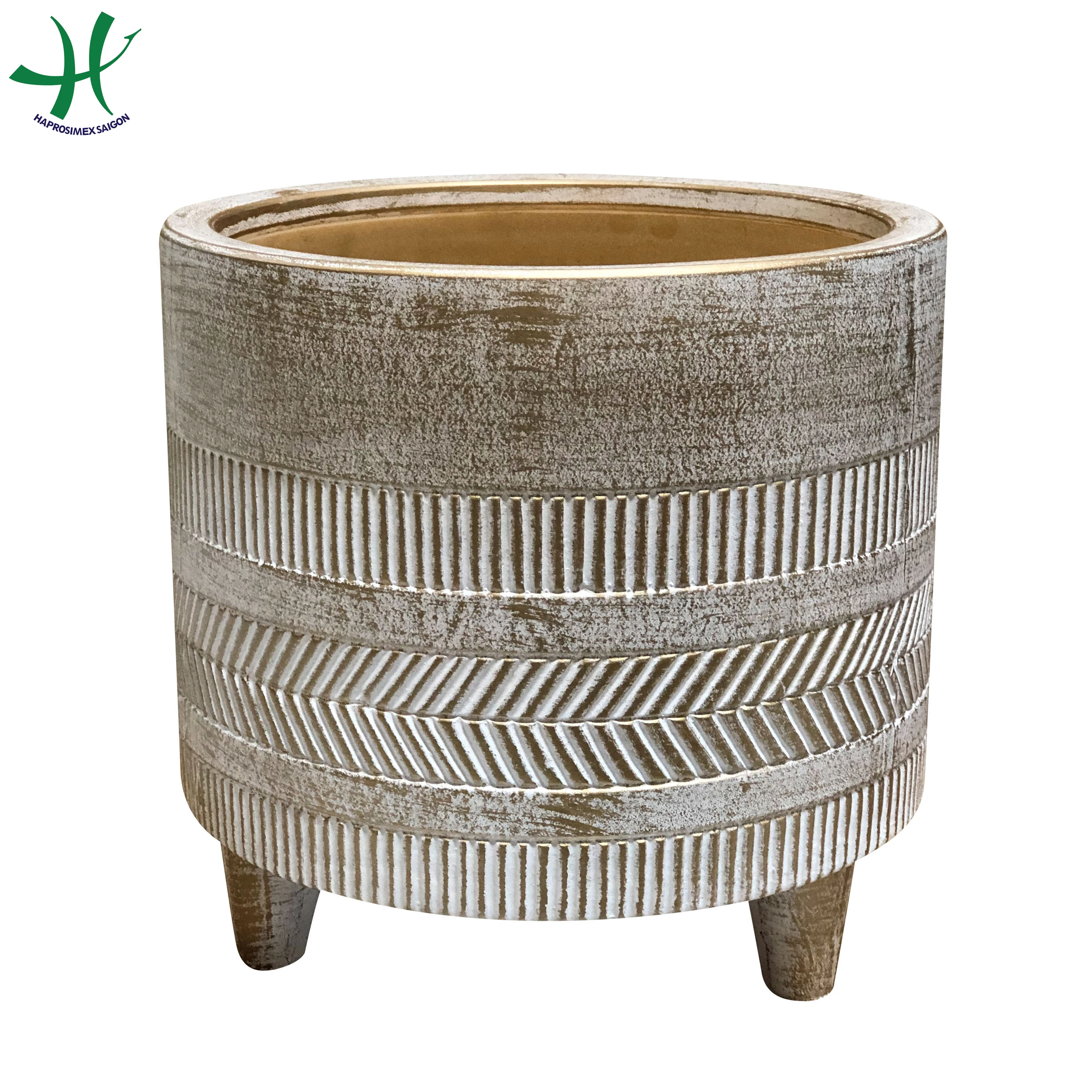 Ceramic Planter Pots with the Stand Decoration Indoor and Outdoor for Home Garden Supplies