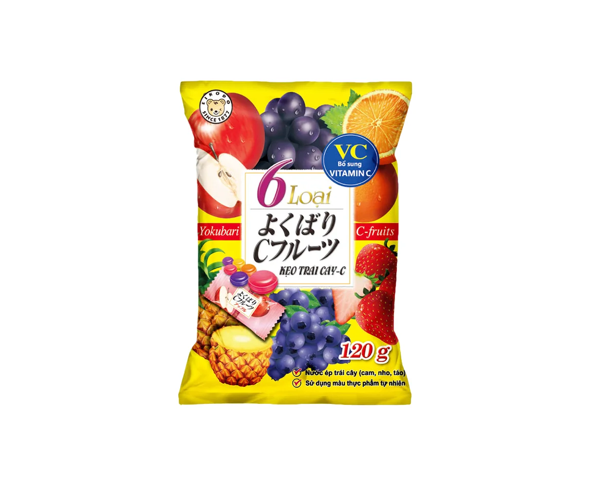 Fruit candy with vitamin C withJapanese standard