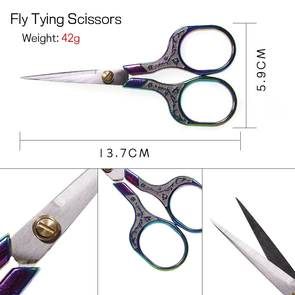 Ножницы для вязания мушек 3 5 дюйма стрелка с удобной ручкой профессиональные инструменты EIZA INDS