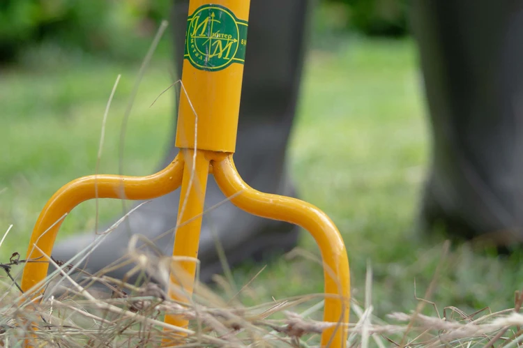 Strong garden pitchfork tool height adjustable, gardening set tools