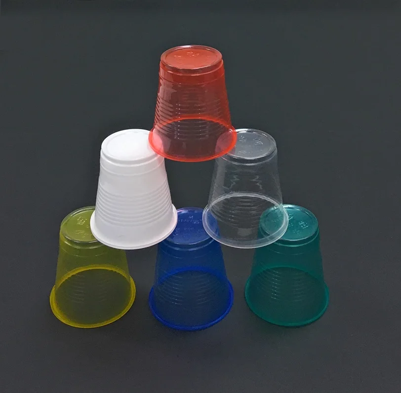 6oz 180ml Disposable Colored PP Plastic Cups Made In Malaysia