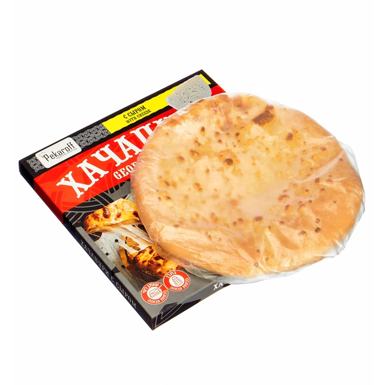 Traditional frozen pie stuffed with cheese and sprinkled with cheese on top of a Georgian dish, bakerie