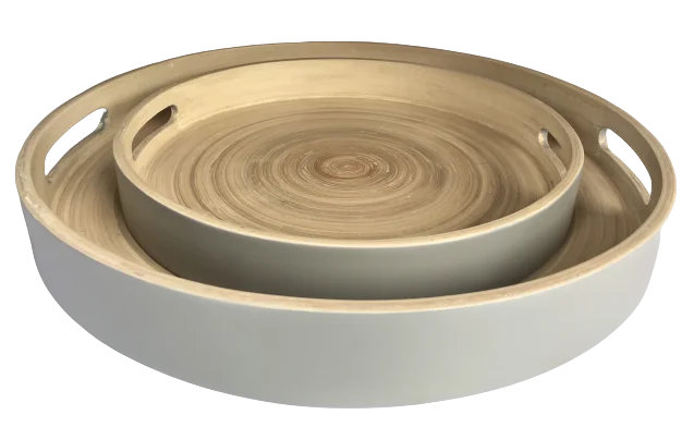 Bamboo tray new design spun bamboo tray 100% nature