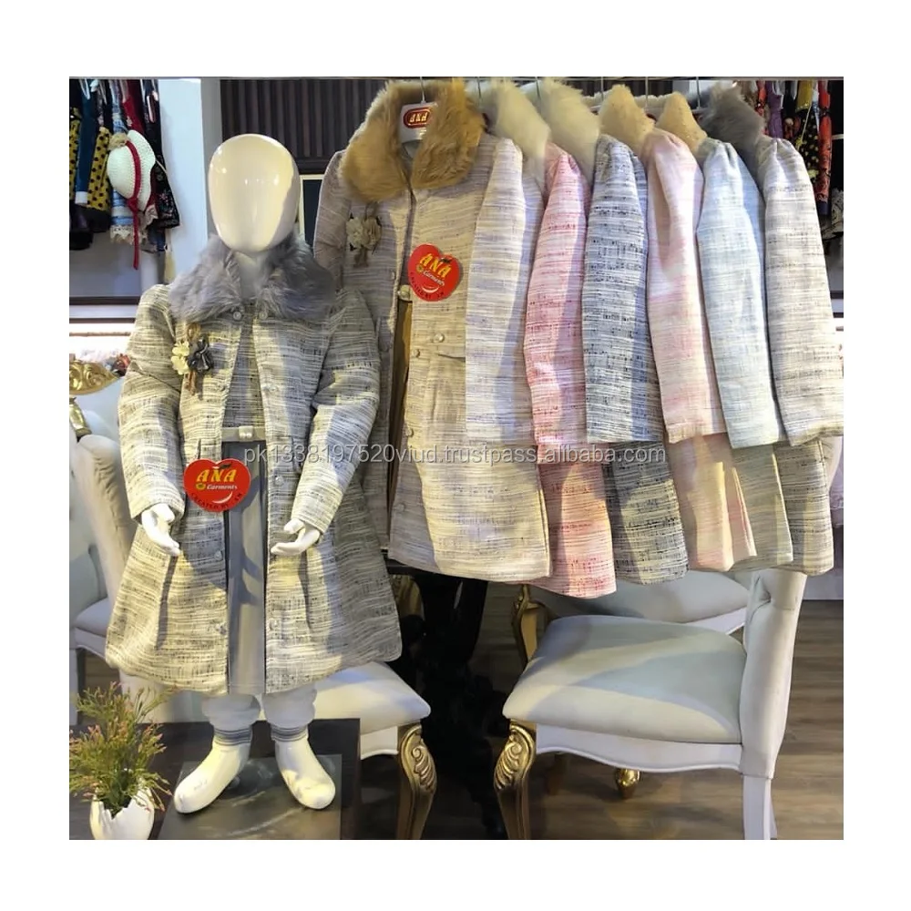 khaddar fabric coat with silk frock beautiful coat with amazing design beautiful silk frock with hairband