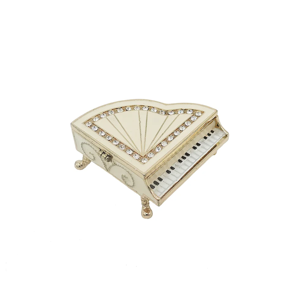 Chinese products wholesale exquisite metal piano trinket box