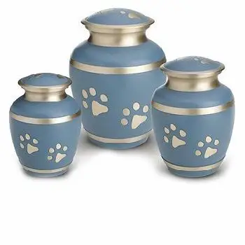 Black Color Crematorium Urns With Gold Paw Print Set Of 2 Brass Cremation Urn For Pet Premium Keepsake Cremation Urn