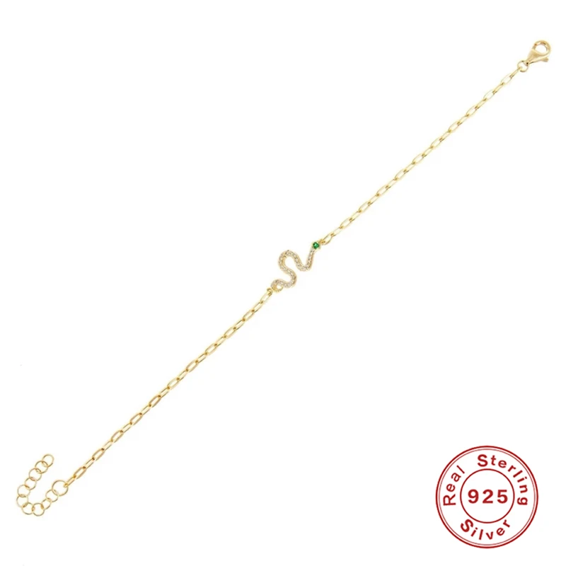 CANNER Thailand Factory Jewelry Hot Selling 925 Sterling Silver 18K Gold Plated Snake Bracelet For Woman