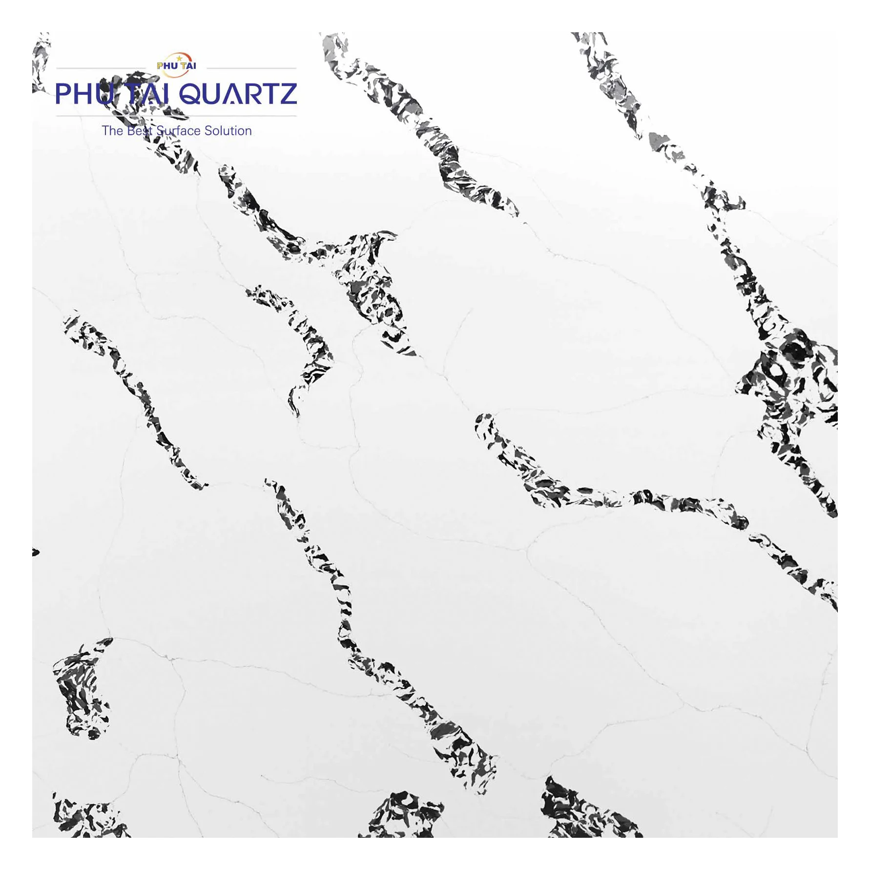 Calacatta Granduer PT 935 High Quality Quartz Polished Slab for Home countertops from Phutai
