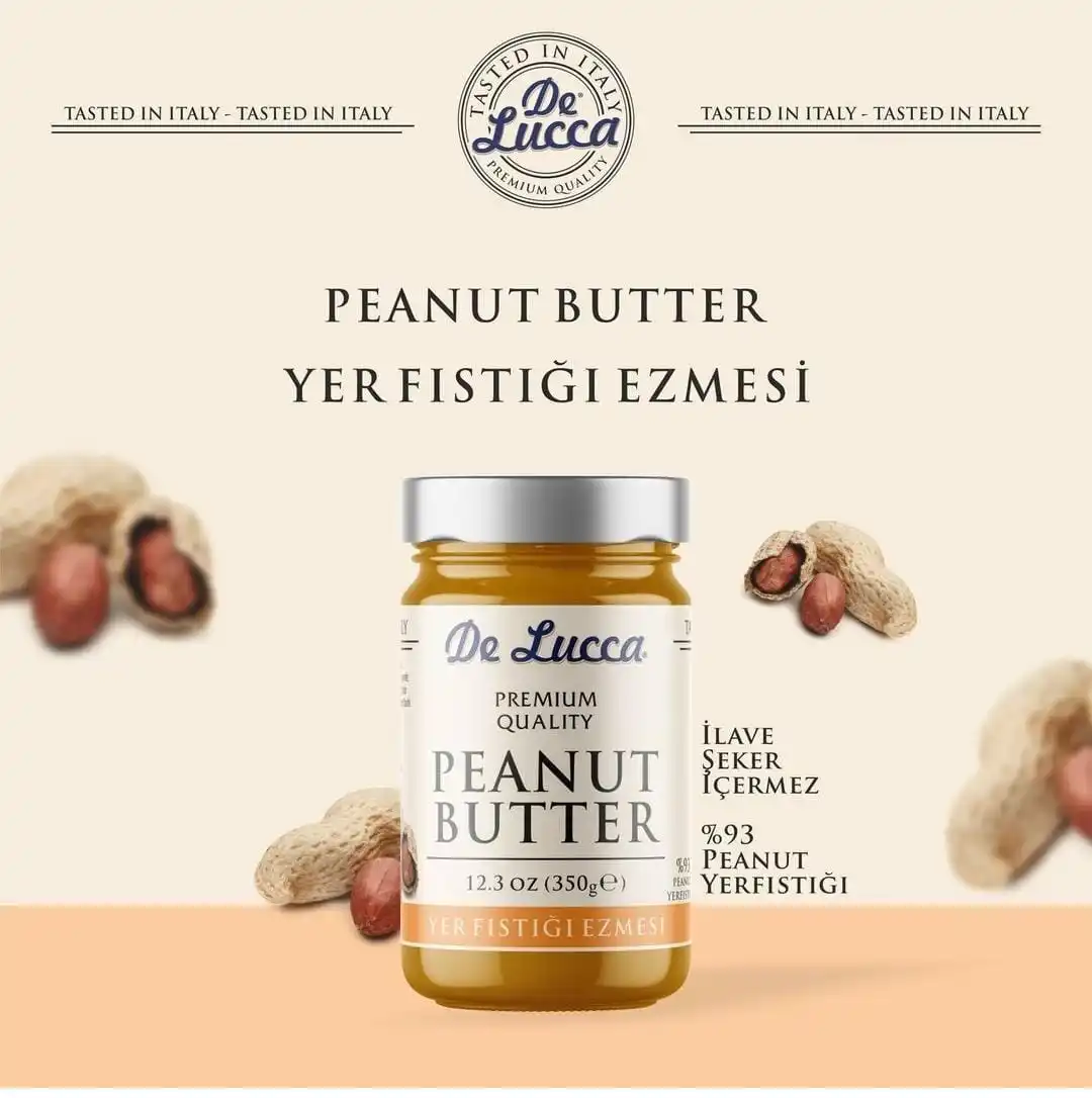 350 Gr Premium Quality  93% Peanut Rate Spredable Peanut Butter