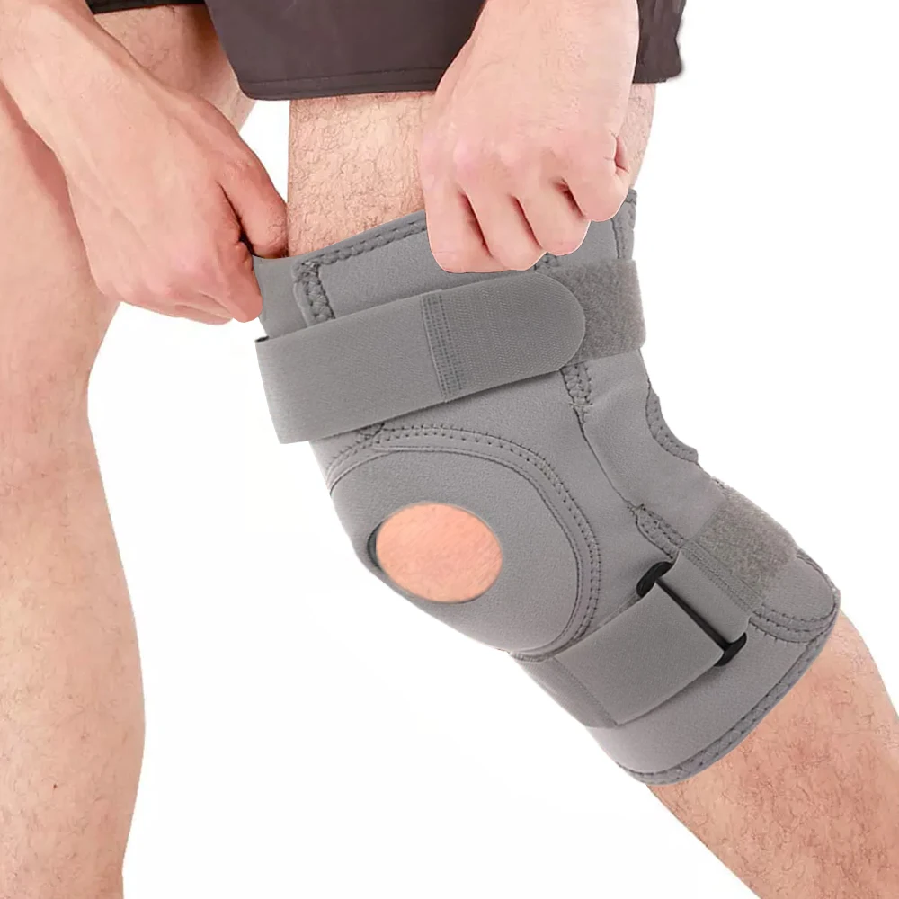 Patellar knee support strap Black Open adjustable Knee Patellar knee support for orthopedic pain relief