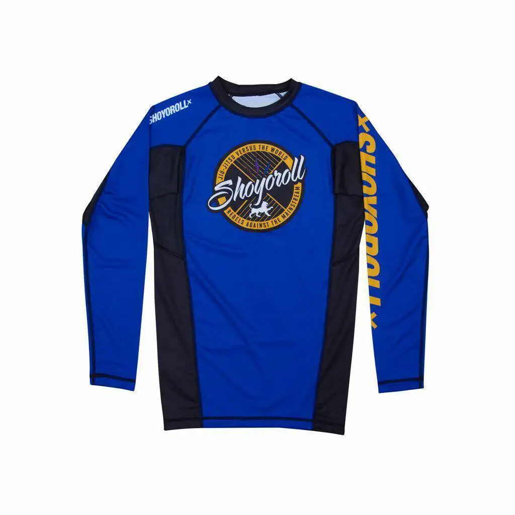 2022 custom blank cheap sublimation spandex jiu jitsu long sleeve mma men rashguard