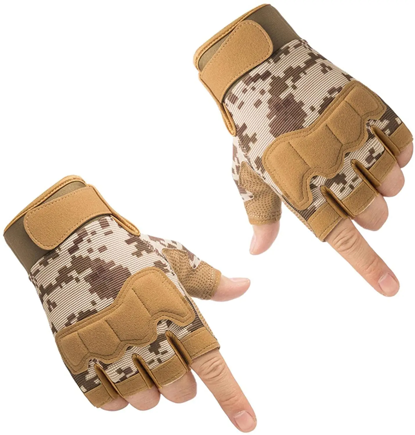 Dexam Sports Gloves Half Finger Tactical Motorcycle Gloves Hard Shell Knuckle Half Finger Air soft Shooting Hunting Gloves