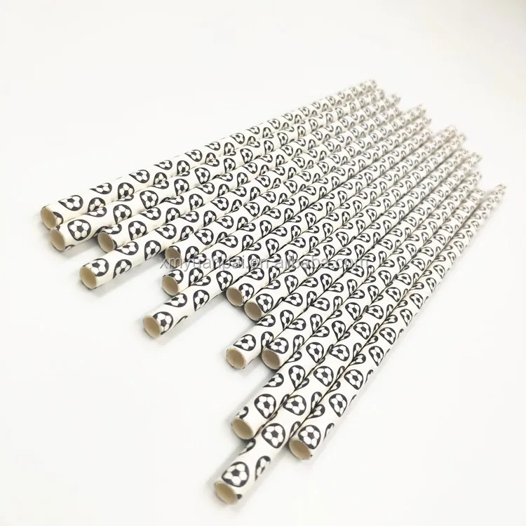 
Football Soccer Mustache Designs Fashionable Party Decorations Drinking Paper Straws Good Quality 6x197mm Great for activites 