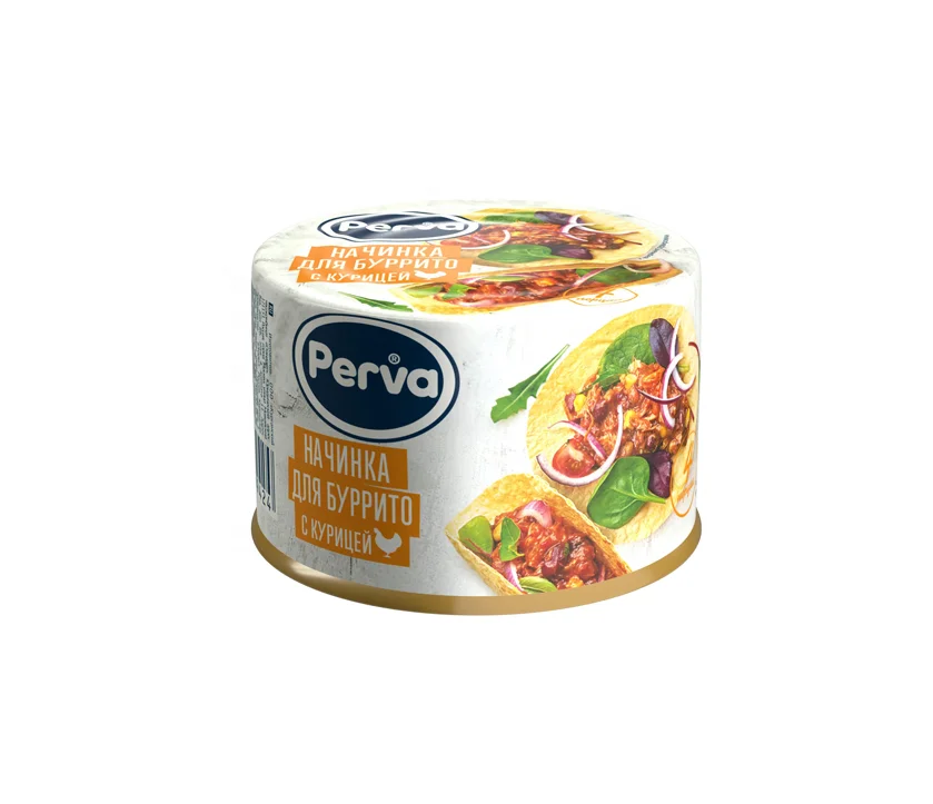 180 г Перва измельченная курица с овощами банка консервированный мексиканский буррито заполнение для приготовления пищи Burrito