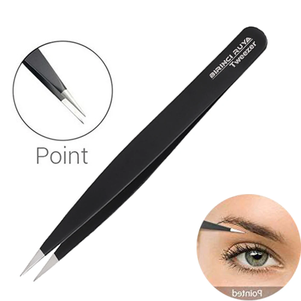 Eyebrow Tweezers Set with Black Pouch Top Quality Beauty Best Latest Tools Sets New Arrival Professional Black Customized