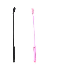 Horse Whip Pink Riding Crop Comfortable Leather Handle, Equestrian Equipment