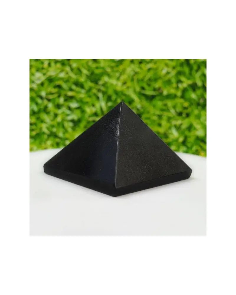 BLACK OBSIDIAN CRYSTAL PYRAMID / BLACK AGATE PYRAMID STONE / HIGH QUALITY BLACK OBSIDIAN GEMSTONE PRODUCT