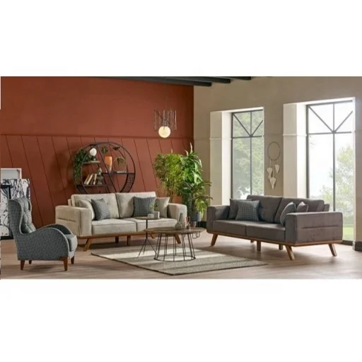 
2021 New Hygienic istanbul Sofa Set Living Room Furniture Home reclining Fabric wooden Modern Couch Majlis Seating (ider PERGE) 