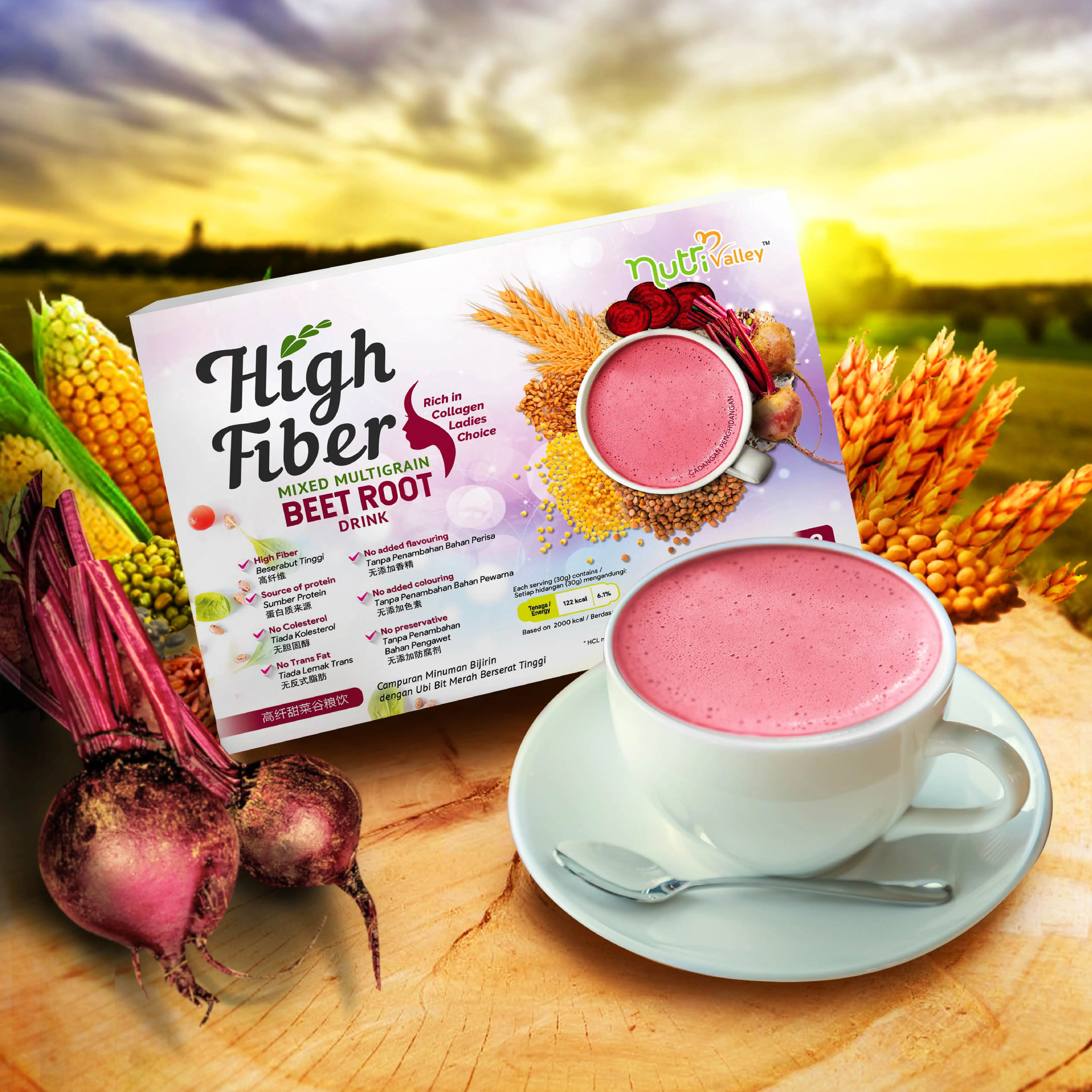 Improve Gut Health Beet Root Slimming Breakfast Grain Collagen From Malaysia