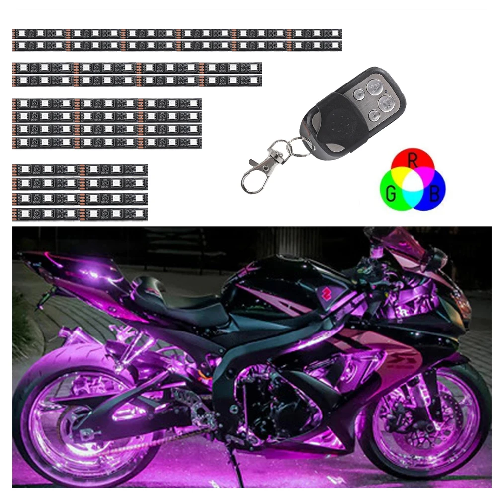 12v 220v Car Roll Helmet Motorcycle Body Lighting System Bar Strip Light Bande Led Clignotants Moto For Harley Davidson Superlow