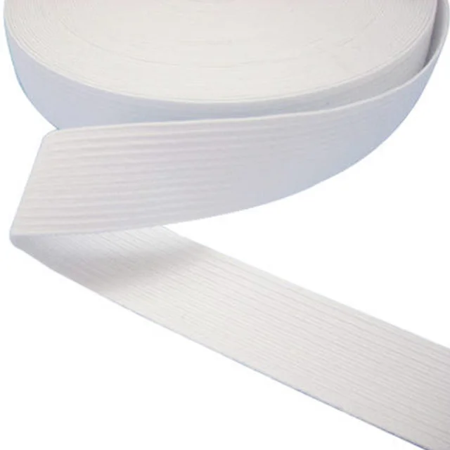 Оптовая продажа фабричная эластичная лента 2 см-10 см белая и черная тканая для вязания