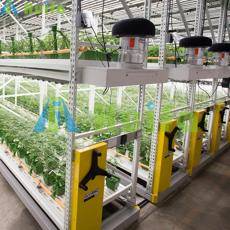 High Quality Hydroponic Mobile Indoor Vertical Grow Rack System for Agricultural
