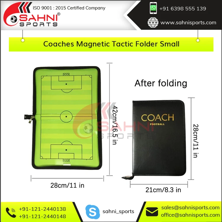High Quality Small Coaches Magnetic Tactic Folder for Soccer, Football, Basketball and Other Different Sports