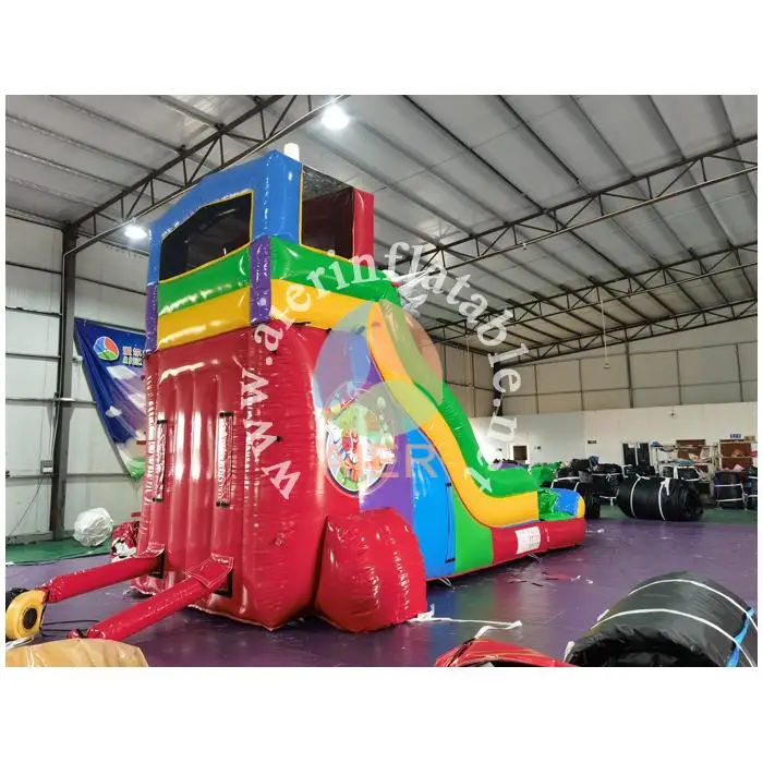 Customized Theme Big Inflatable Water Slide Inflatable Castle Bouncer With Slide For Kids With Low Price