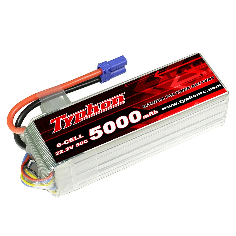 5000mAh 6S 22.2v 25C-60C RC Lipo Battery Airplane DJI Drone FPV Lithium Polymer battery