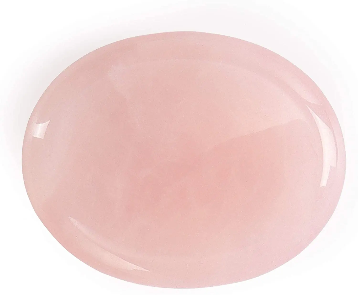 2inch Thumb Stone, Worry Stone Rose Quartz Thumb Stress Relief Massage, 1pcs Piece Stress Relief Stone Palm