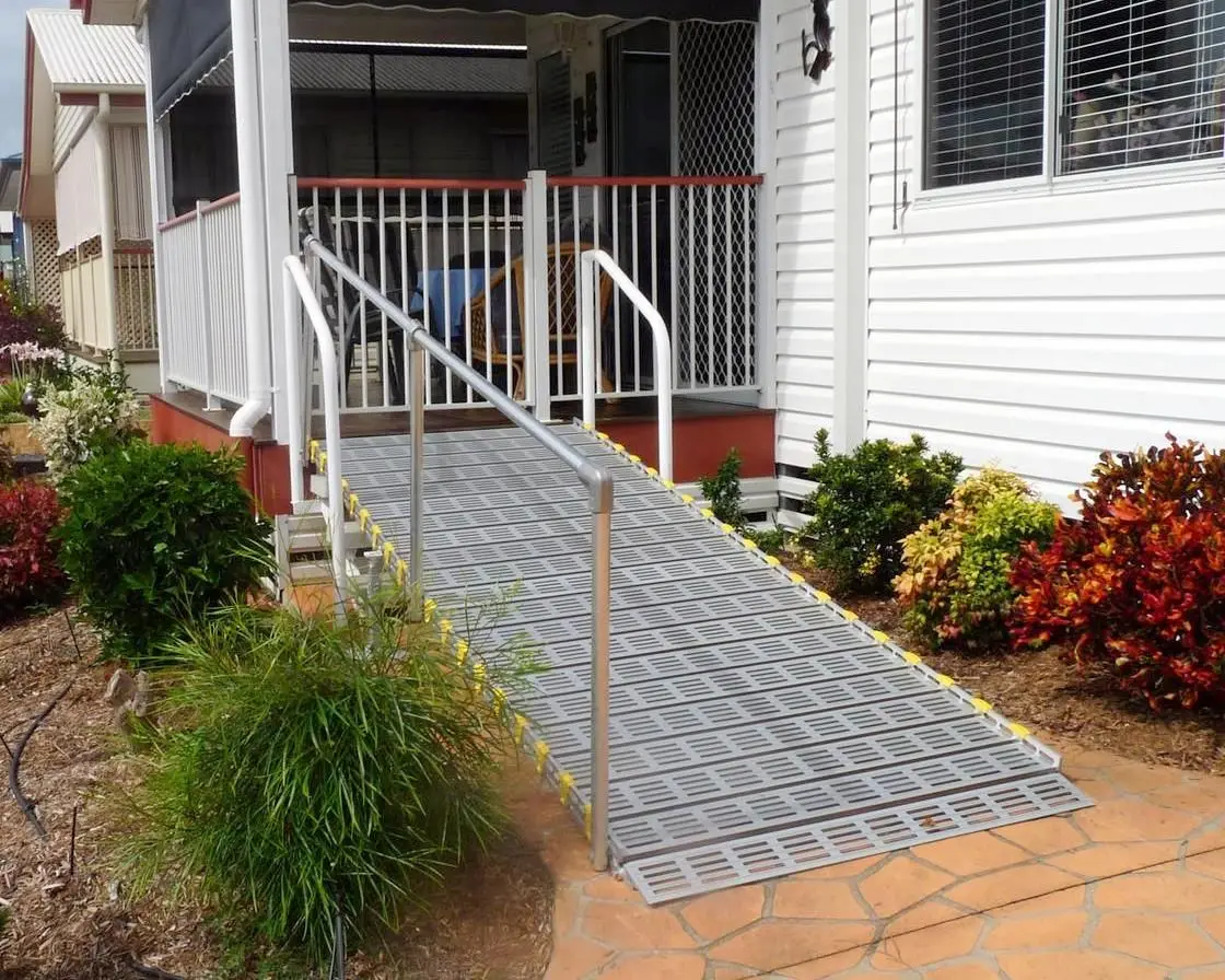 
Multipurpose Roll-A-Ramp Portable Aluminum Ramp 48 Inch Wide Sleek Look 