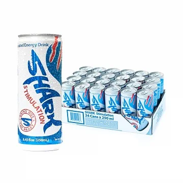 
Shark Energy Drink 250 ML cans for export 