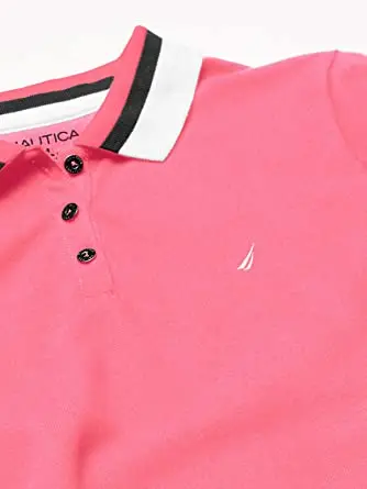  Женская рубашка из пике без рисунка дешевые рубашки поло для женщин Классический Топ с отложным воротником и