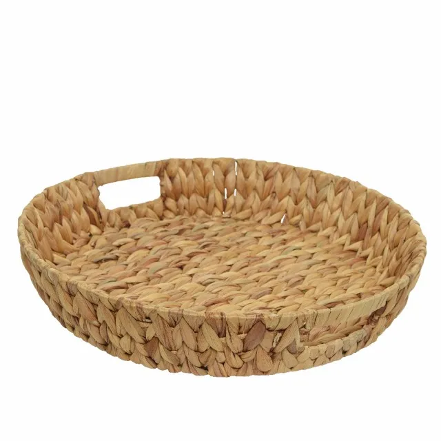 High Quality Customized Shape and Color Hometrend Water Hyacinth Tray For Sale In Viet Nam