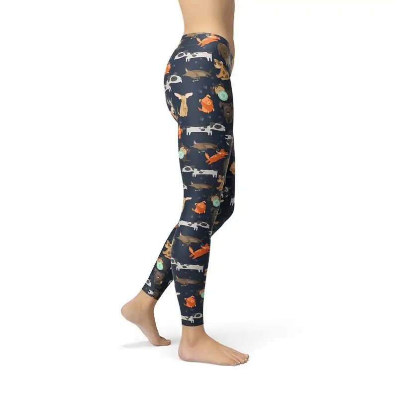 CUSTOM WITH YOUR BRAND LOGO Dog Leggings For Women - Workout Leggings