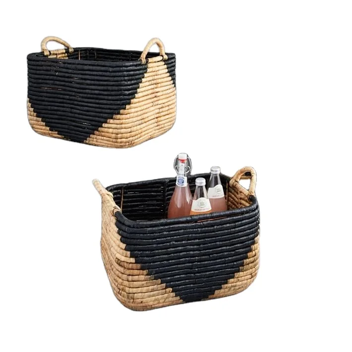 Set Woven Rattan Water Hyacinth Basket for Storage Things or Item in Your Sweet Home