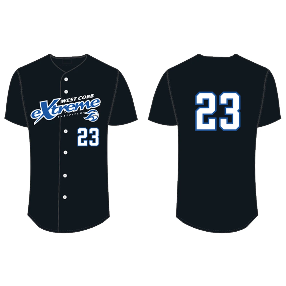 Unisex Custom Logo Baseball Jersey Soft Polyester Sportswear Shirts Printed with Softball Usage Sublimation Blank Jersey